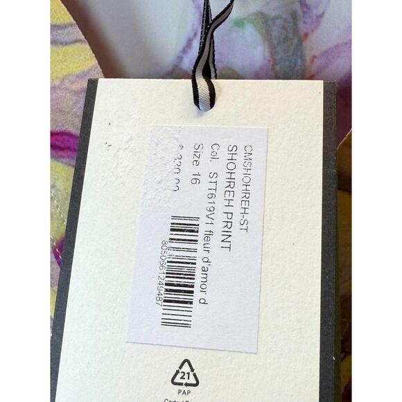 Chiara Boni Women's Size 16 Fleur D'amor Deep Shohreh Button Front Shirt NWT - Picture 6 of 9